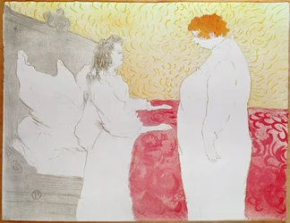 Frau im Bett, Profil - Aufwachen, 1896